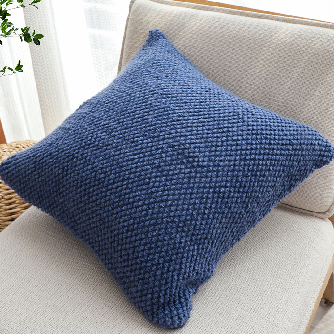 SOGA 45cm Textured Navy Pillowcase