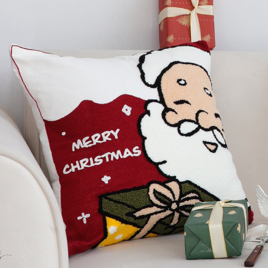 SOGA 45cm Embroidered Santa Claus Christmas Pillow - Bring Home the Cheer