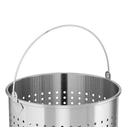 SOGA 12L 18/10 Stainless Steel Perforated Stockpot Basket Pasta Strainer with Handle