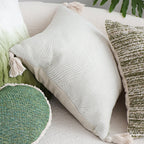 SOGA 45cm Minimalist Cream Tassel Pillowcase with tassels