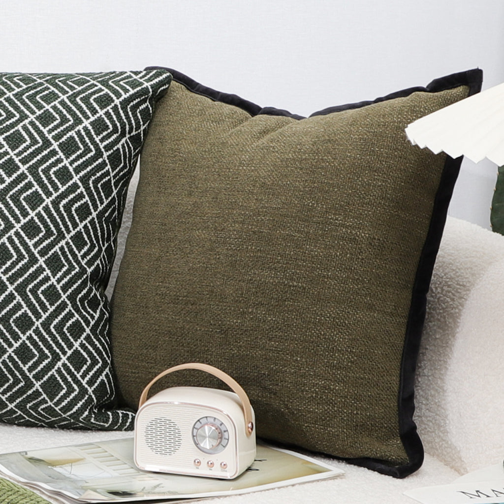 SOGA 2X 45cm Soft Olive Green Square Decorative Pillowcase