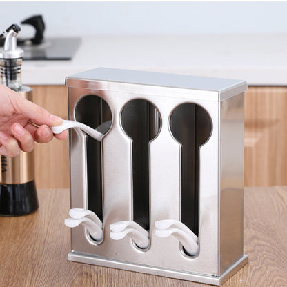 SOGA 2X Stainless Steel Buffet Restaurant Spoon Utensil Holder Storage Rack 3 Holes