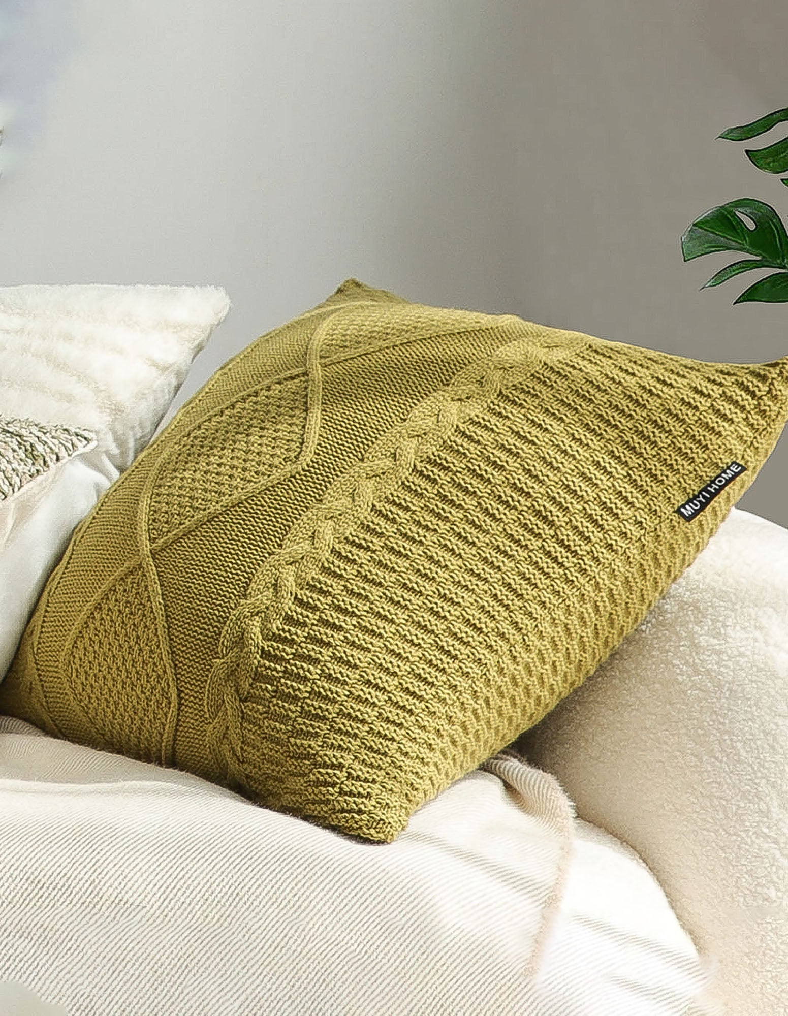 SOGA 2X 45cm Retro Twisted Vine Rhombus Pillowcase