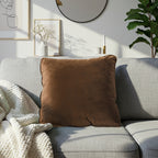SOGA 45cm Velvet Pillowcase (Rich Brown)