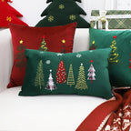 SOGA 30x50cm Christmas Tree Pillowcase (Green)