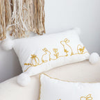 SOGA 30x50cm Whimsical Bunny Embroidered Pillowcase