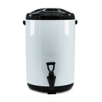 SOGA 2X 4.8 Gal Stainless Steel Insulated Milk Tea Barrel Hot and Cold Beverage Dispenser Container with Faucet White