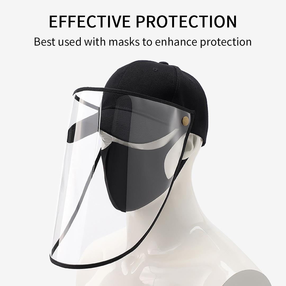 10X Outdoor Protection Hat Anti-Fog Pollution Dust Saliva Protective Cap Full Face HD Shield Cover Adult White