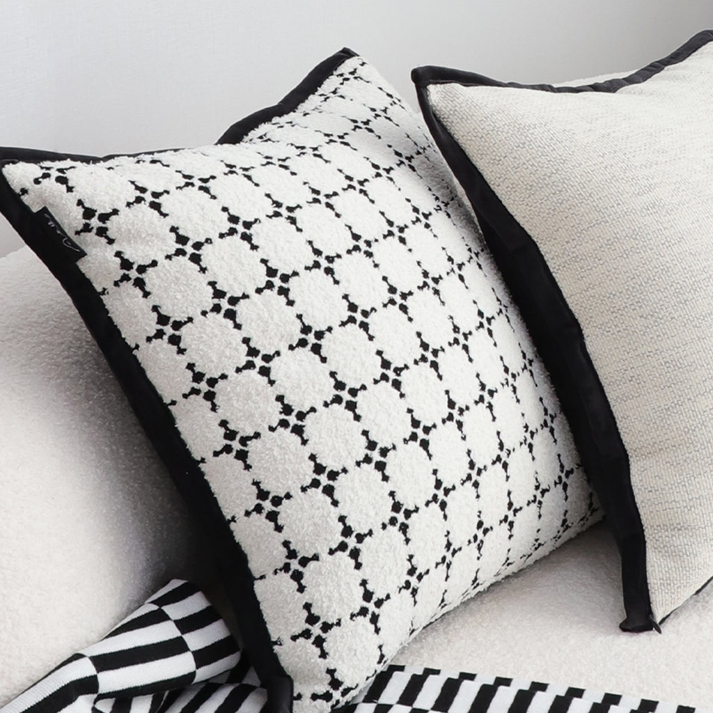 SOGA 45cm Nordic square Shape Monochrome Pattern Pillowcase