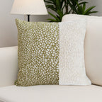SOGA 45cm Elegant Textured Pillowcase – Modern Green & Cream Accent