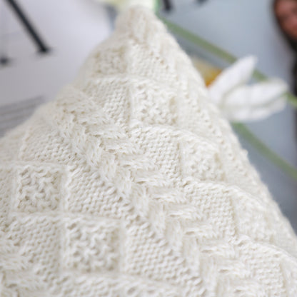 SOGA 45cm Cable Knit Pure Pillowcase