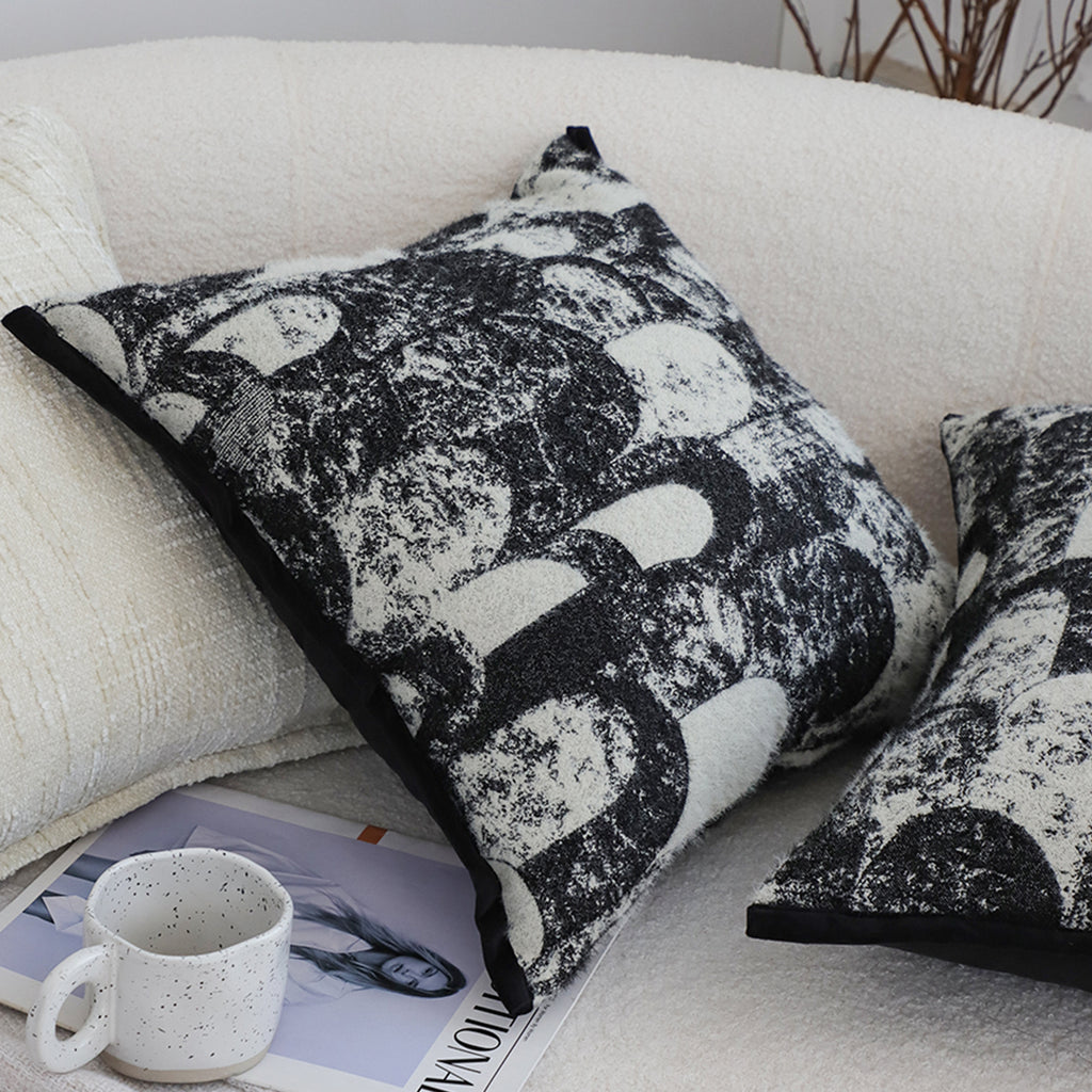 SOGA 45cm Bold Abstract Black & White Pillowcase