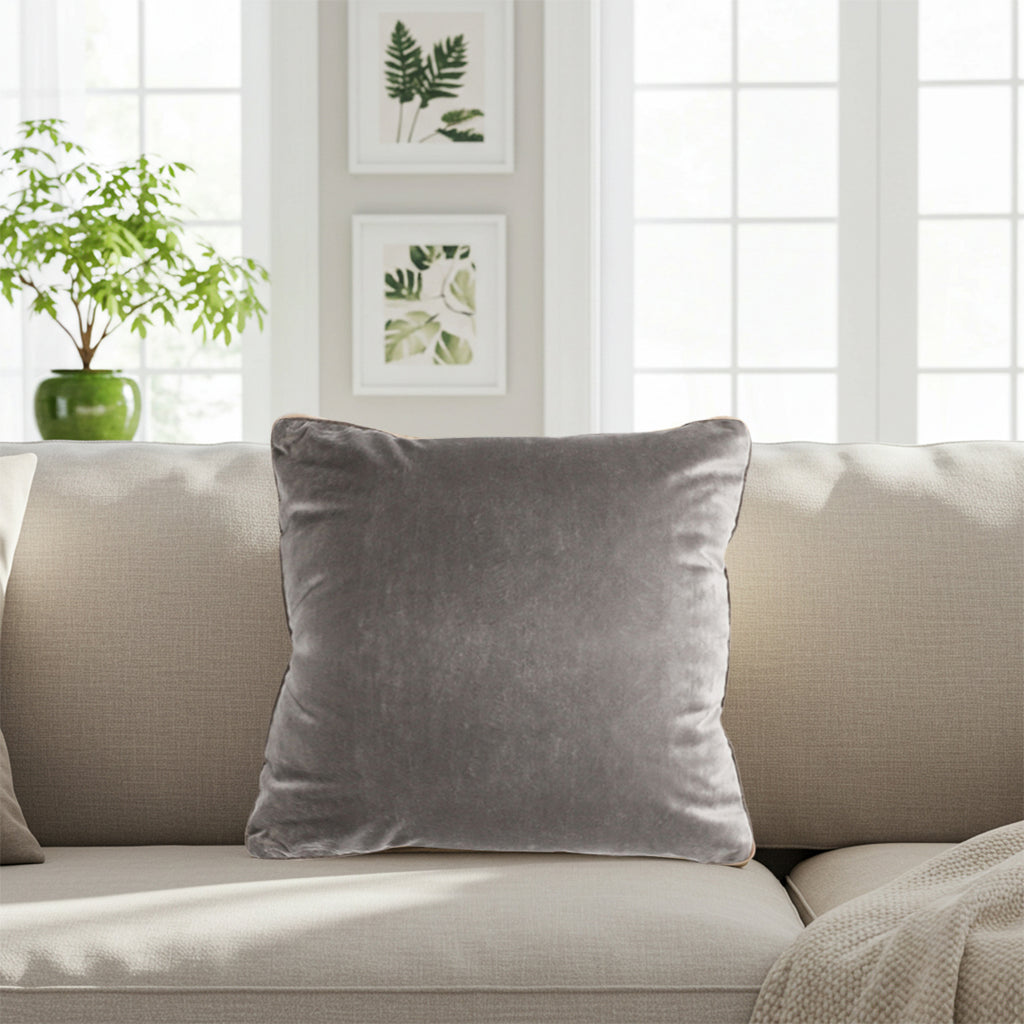 SOGA 2X 45cm Dove Gray Velvet Pillowcase – Luxurious Soft Cushion Covers for Modern Home Décor