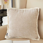 SOGA 45cm Milk Coffee Square Pillowcase – Cozy Neutral Accent