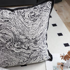 SOGA 45cm Abstract Square Pillowcase with Black Edging