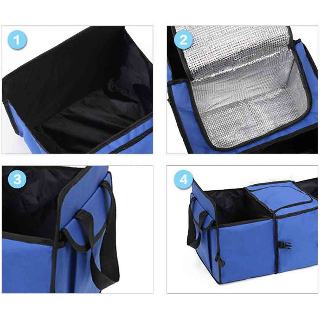 SOGA Car Portable Storage Box Waterproof Oxford Cloth Multifunction Organizer Black