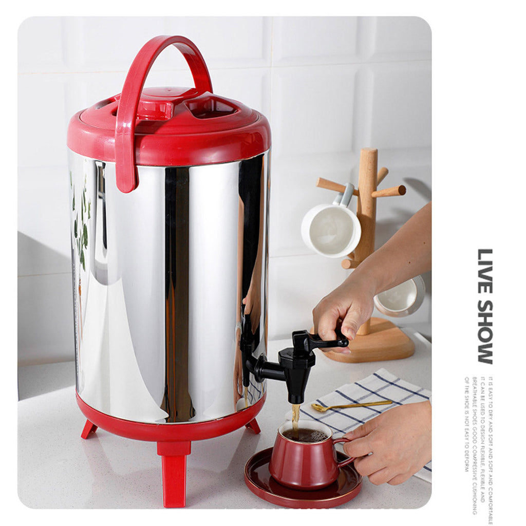 SOGA 3.2 Gal Portable Insulated Cold/Heat Coffee Tea Beer Barrel Brew Pot With Dispenser