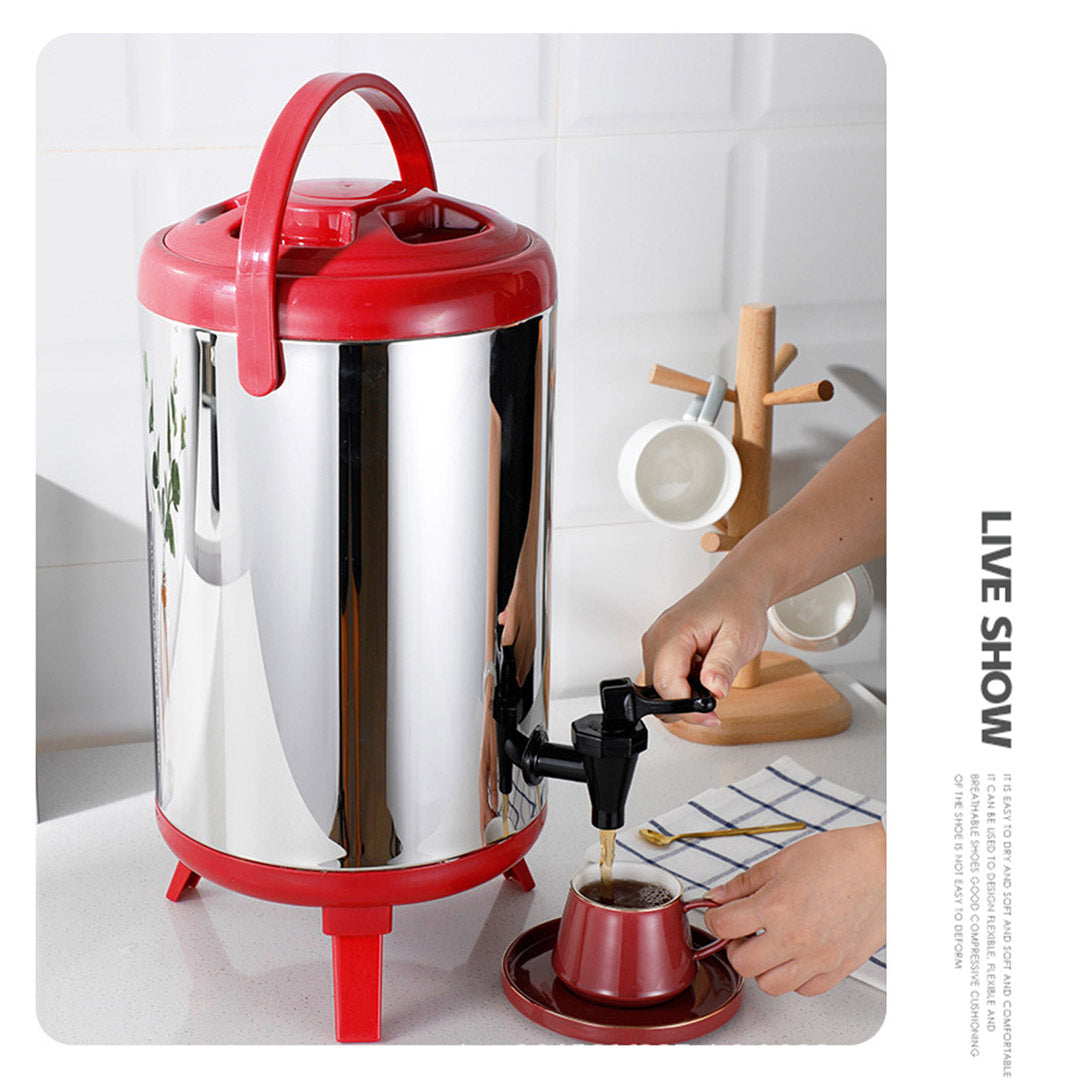 SOGA 3.2 Gal Portable Insulated Cold/Heat Coffee Tea Beer Barrel Brew Pot With Dispenser