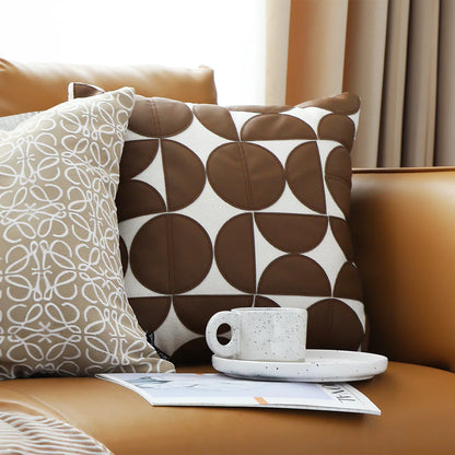 SOGA 45cm Retro Geometric Circle Pillow Cover