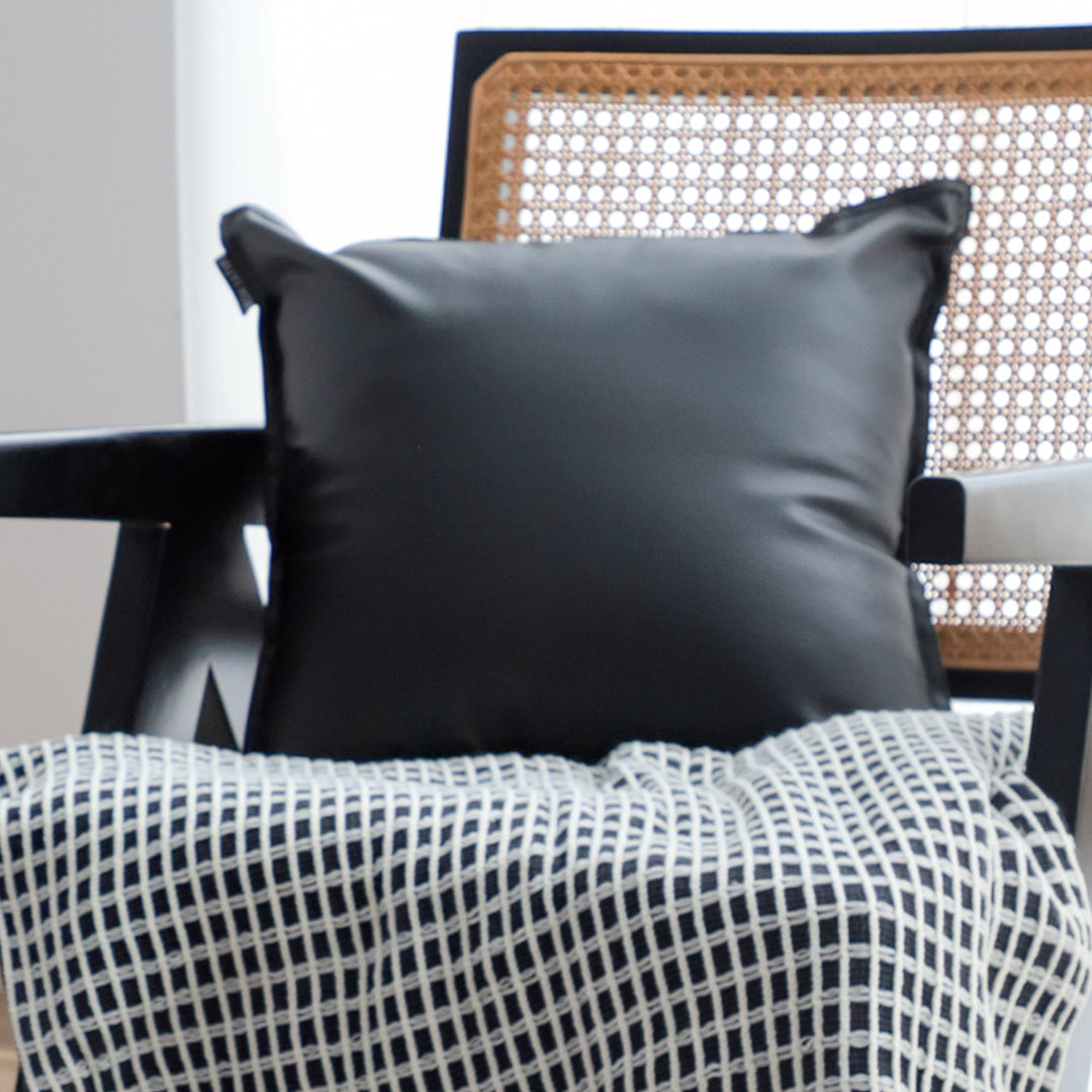SOGA 2X 45cm Modern Minimalist Black Throw Pillow Cover