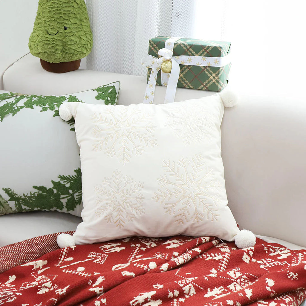 SOGA 45cm Classic Cream Holiday Pillowcase