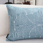 SOGA 30x50cm Blue Geometric Lumbar Pillowcase for Indoor & Outdoor Home Decor