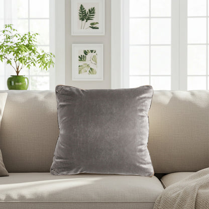SOGA 45cm Velvet Pillowcase (Dove Gray)