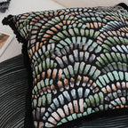 SOGA 45cm Regal Peacock Jacquard Pillow Cover