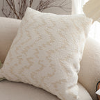 SOGA 45cm Cream Chevron Embroidered Pillowcase
