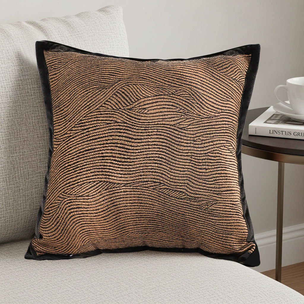 SOGA 45cm Square Textured Wave Pillowcase – Modern Style & Cozy Accent Cover