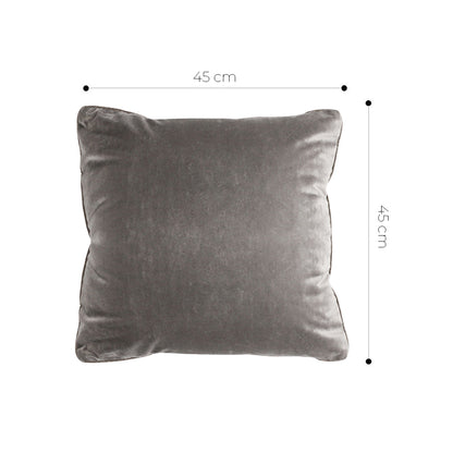 SOGA 45cm Velvet Pillowcase (Dove Gray)