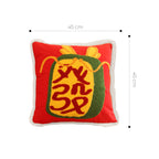 SOGA 45cm “Lucky Treasure” Red Plush Pillowcase