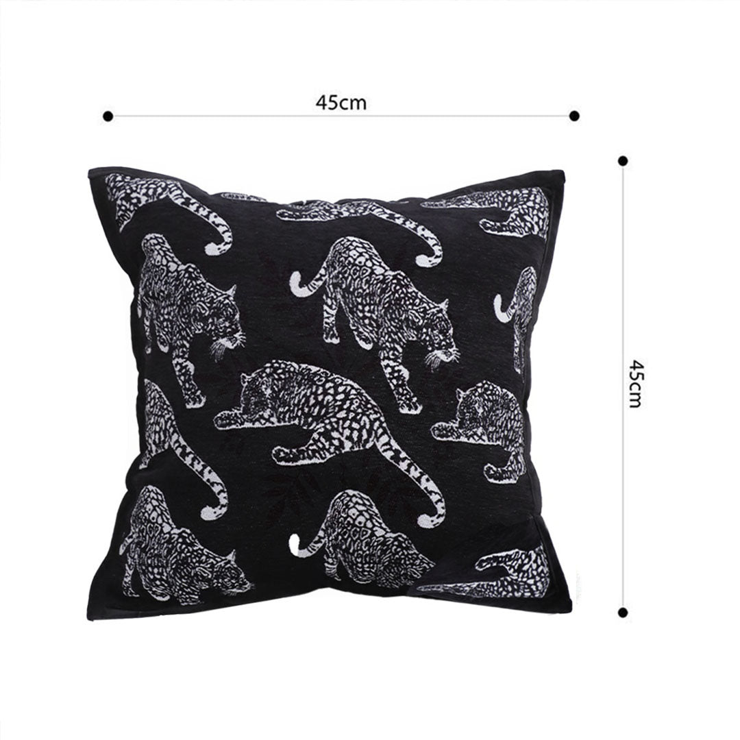 SOGA 45cm Bold Panther Black Pillowcases