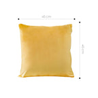 SOGA 45cm Velvet Pillowcase (Golden Yellow)
