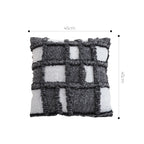 SOGA 45cm Luxurious Faux Fur Textured Checkered Pillowcase