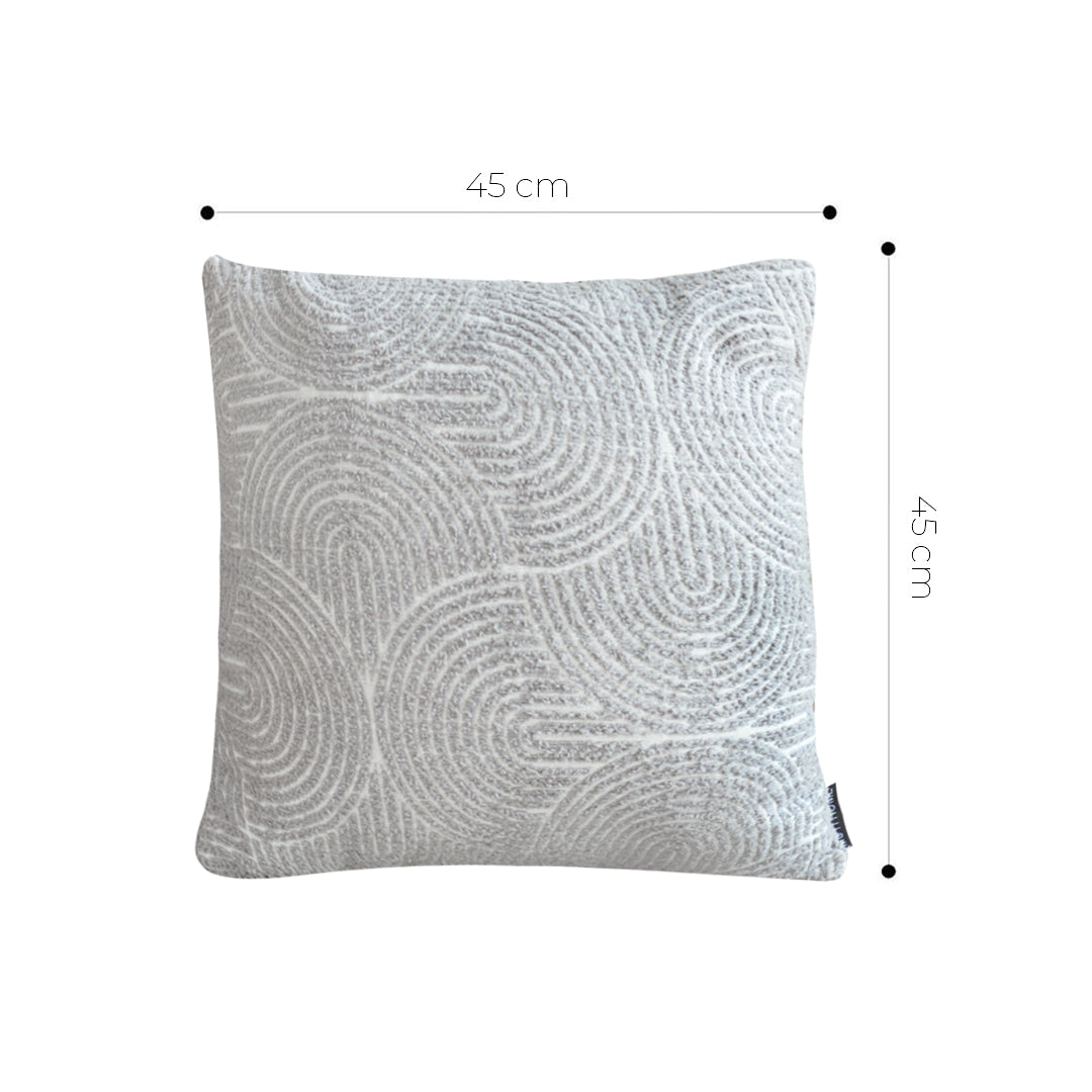 SOGA 45cm Off White Embroidered Decorative Square Pillowcase