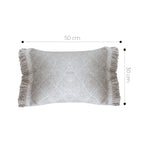 SOGA 2X 35x62cm Serene Textured Fringed Cushion Cover