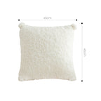 SOGA 2X 45cm Pure White Bouclé Bliss Pillowcase