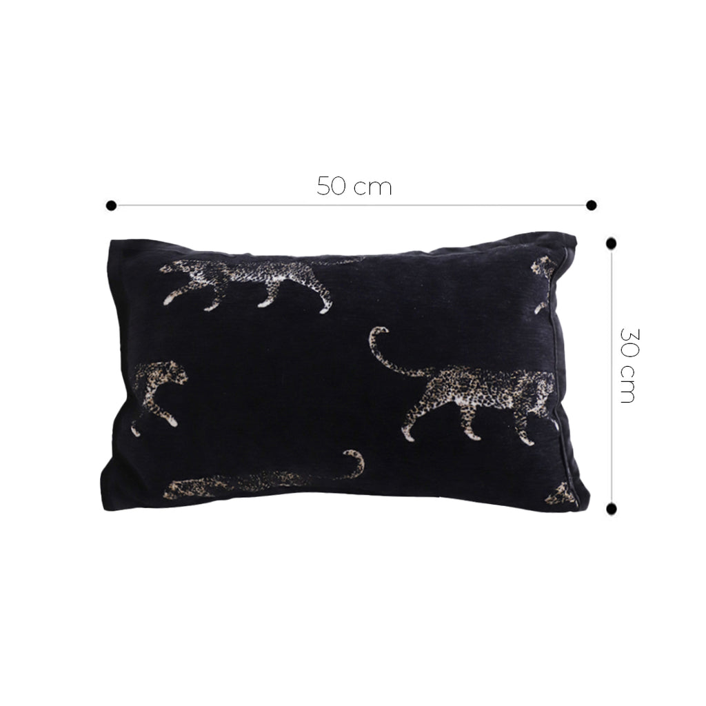 SOGA 2X 30x50cm Elegant Black Panther Embroidered Decorative Pillowcase