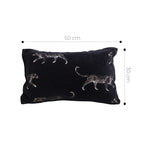 SOGA 2X 30x50cm Elegant Black Panther Embroidered Decorative Pillowcase