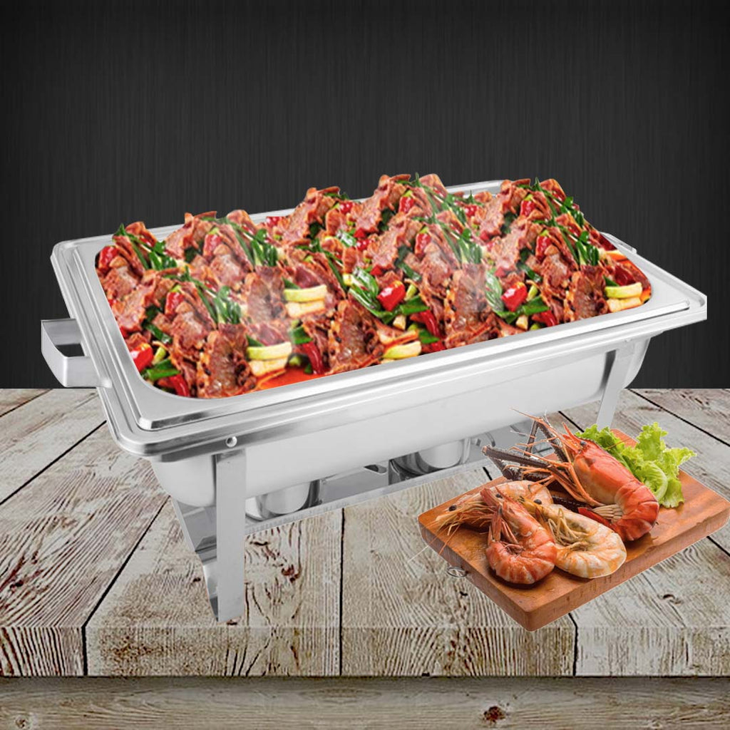 SOGA 4X Stainless Steel Chafing Food Warmer Catering Dish 9L Full Size