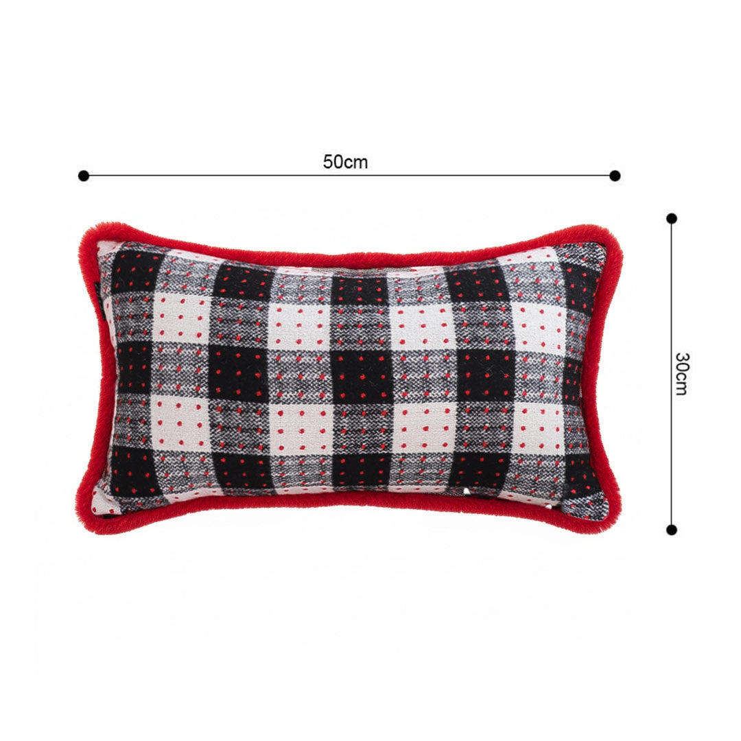SOGA 45cm CozyFest Buffalo Plaid Pillowcase