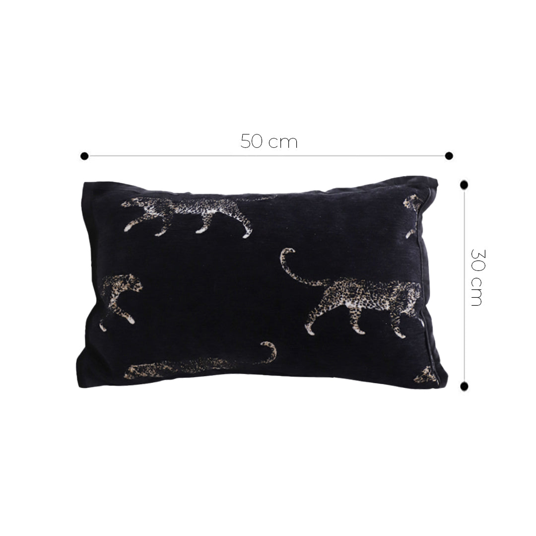 SOGA 30x50cm Elegant Black Panther Embroidered Decorative Pillowcase