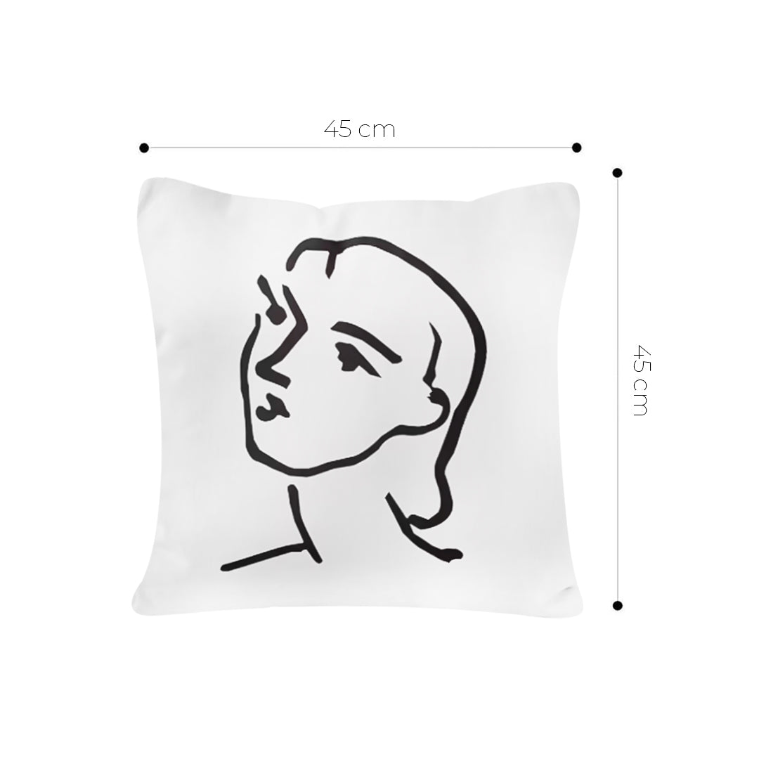 SOGA 45cm Abstract Portrait Pillowcase