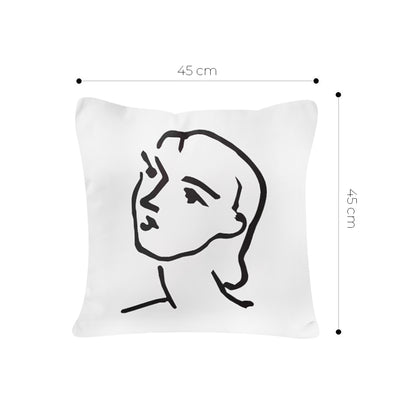 SOGA 45cm Abstract Portrait Pillowcase