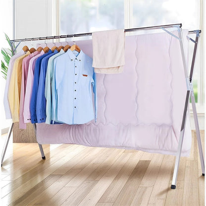 SOGA 2m Portable Standing Clothes Drying Rack Foldable Space-Saving Laundry Holder Indoor Outdoor