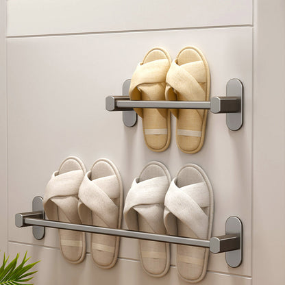 SOGA 2X 49cm Wall-Mounted Slipper Organiser Adhesive Storage Space-Saving Wall Rack