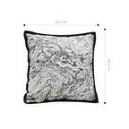 SOGA 45cm Abstract Square Pillowcase with Black Edging