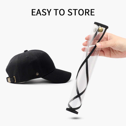 10X Outdoor Protection Hat Anti-Fog Pollution Dust Saliva Protective Cap Full Face HD Shield Cover Adult Black