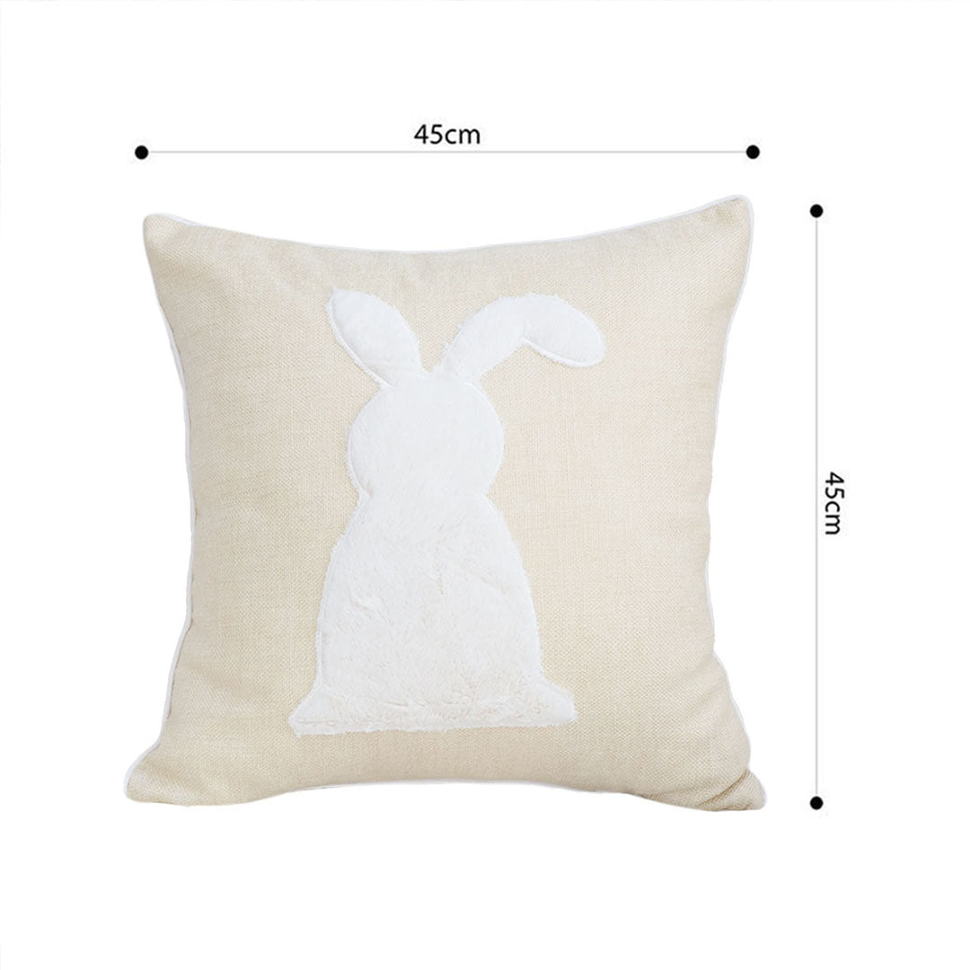 SOGA 45cm Minimalist Bunny Silhouette Decorative Pillowcase